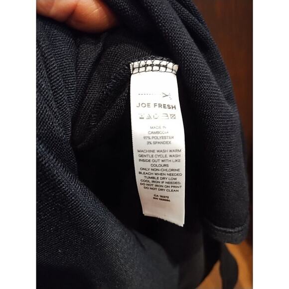 NWT Joe Fresh Long Balloon Sleeve Midi Sweater belted Dress Black Medium NEW - Picture 6 of 7